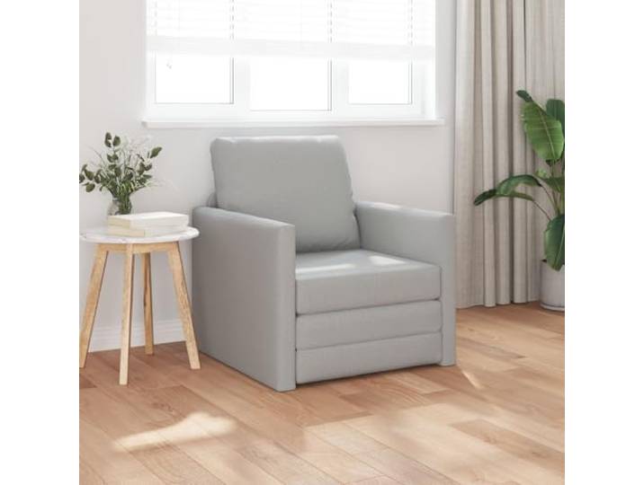 HEFZGDB 2-in-1 Boden-Sofa-Bett Wolken-Grau 74x77x81 cm Stoff Multifunktionales Sitzmöbel Umbaubar Schlafmöbel mit Abnehmbarem Bezug Gemütliche Polsterung Platzsparend für Wohnzimmer