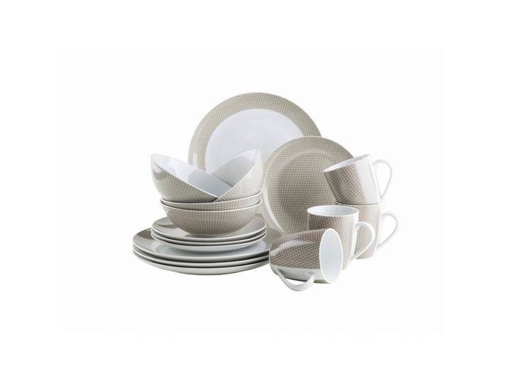 Mäser Kombiservice, Beige, Keramik, 16-teilig, 400 ml,780 ml, Geschirr, Geschirr-Sets, Kombiservice