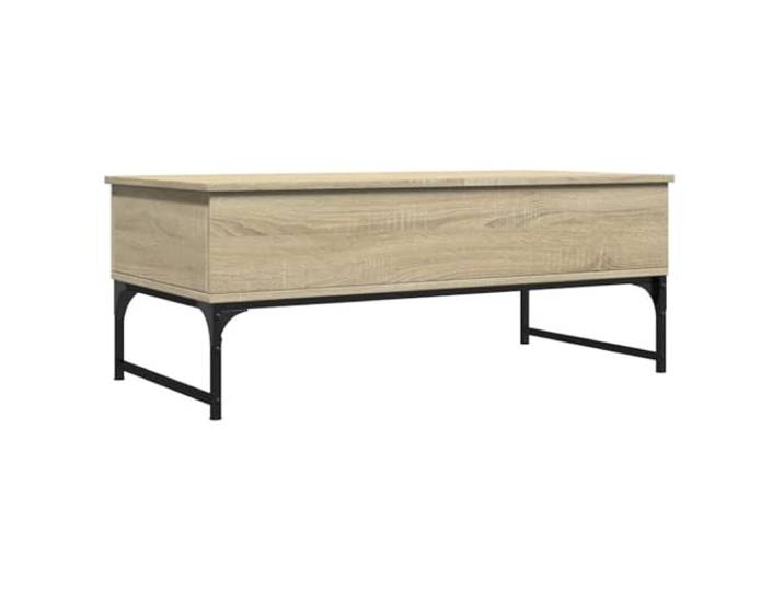 Couchtisch Dub Sonoma, 100 x 50 x 40 cm, Holz, Technik, Metall, 2 Fächer