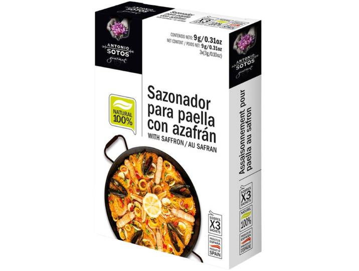 Mélange naturel d'épices pour paella, Sachets 3 x 3 g