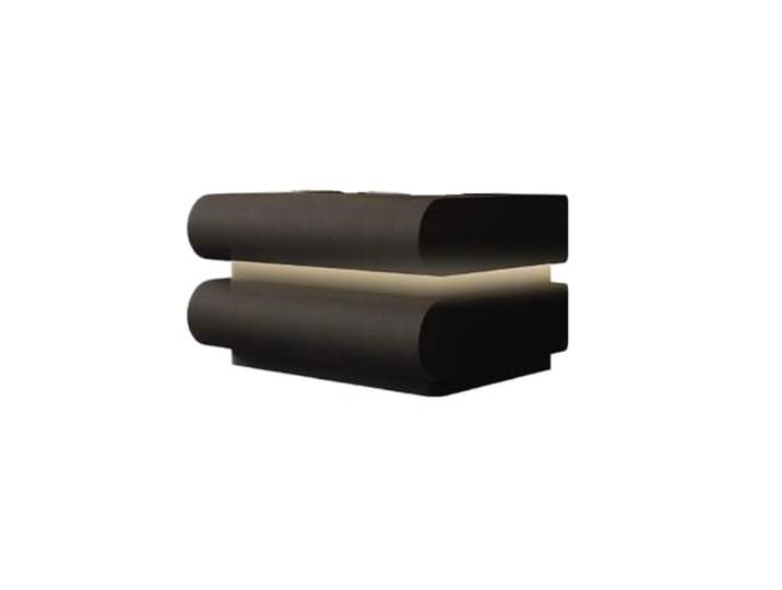 YANG11FAN Vielseitig Nachttisch Smart Storage Leder(Schwarz,Klein)