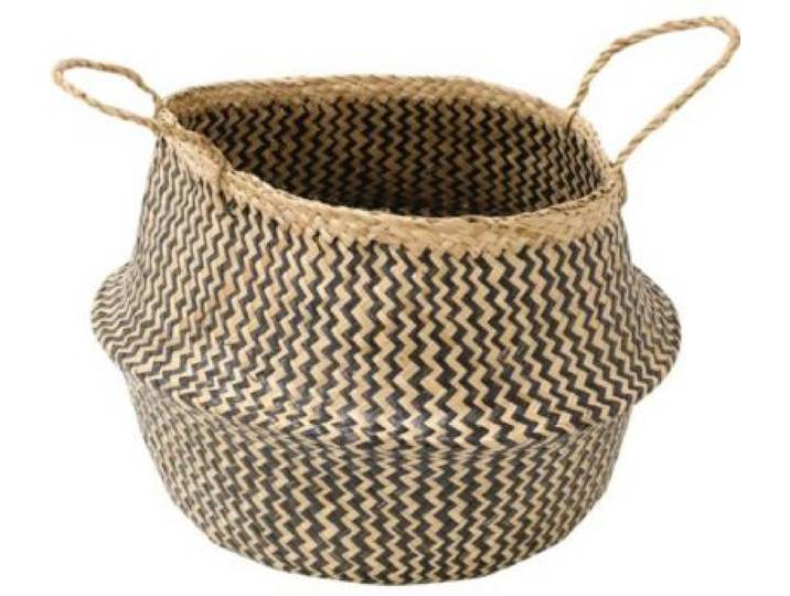 Compactor - Panier Belly Noir Et Naturel M Pliable