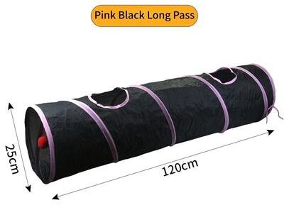 Uplifted Finds Foldable Cat Tunnel Breathable Pet Play Tube pink Long Tunnels