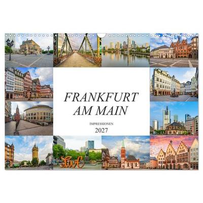 Frankfurt am Main Impressionen (Wandkalender 2027 DIN A3 quer), CALVENDO Monatskalender