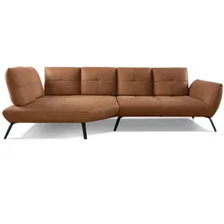 Ecksofa Dover Leder Bourbon