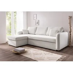 Möbel Punkt Ecksofa Nice inkl. Kissen mit Bettkasten, ca. 230 x 140 cm - Ecru Hell