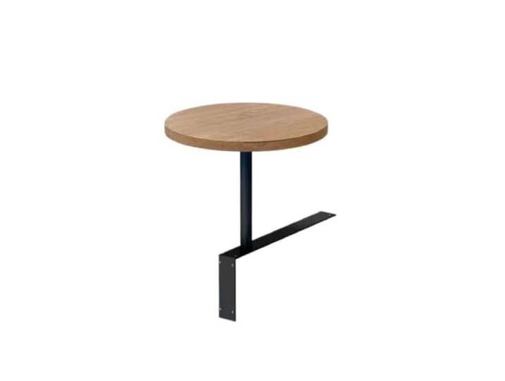 Milchteeladen, Bäckerei, Kleines Café Mit Rundem Tisch Platzsparender Wandtisch(Black rod 35x 35cm)