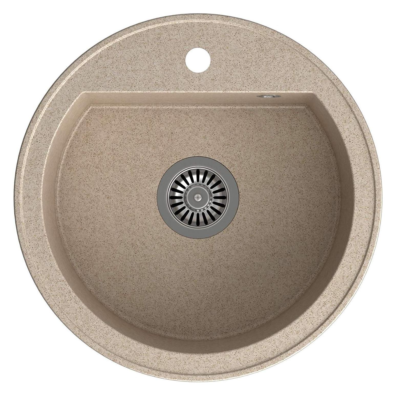 Steiner CUBA 210 Steingran Beige Granite Sink 1 Bowl b (Einbauspüle, 51 cm) (39221000)