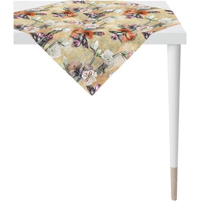 Mitteldecke APELT "2713 Herbstzeit, Herbstdeko, Herbst" Gr. 1, bunt (natur, orange, weiß, bunt), B:85cm L:85cm, Baumwolle, Tischdecken, Mitteldecke, Digitaldruck