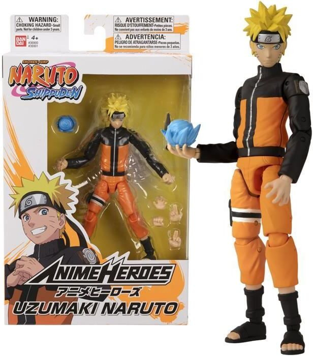 Bandai Naruto Shippuden Naruto Uzumaki actiefiguur, 17 cm