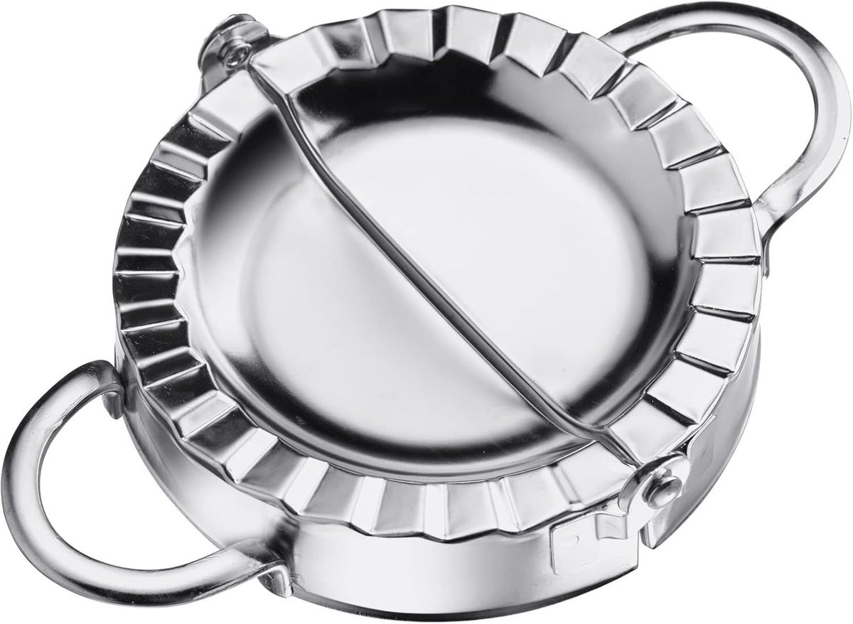 Ravioli vorm voor Italiaanse ravioli, diameter: 9,5 cm, roestvrij staal, zilverkleurig