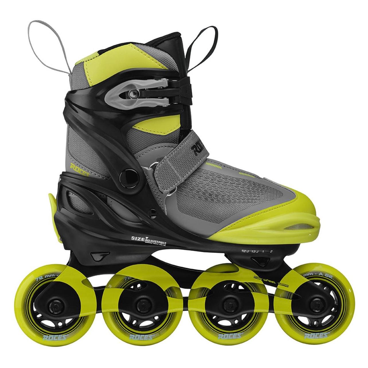 Roces - Moody X TIF Boy Verstelbare Skeelers - Kinderen - Grijs - Groen - 36-40 (38) (146971 36-40)