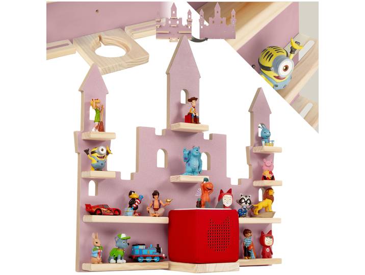 Étagère murale MyLittleStory Princess Castle, jusqu'à 22 Tonies - rose