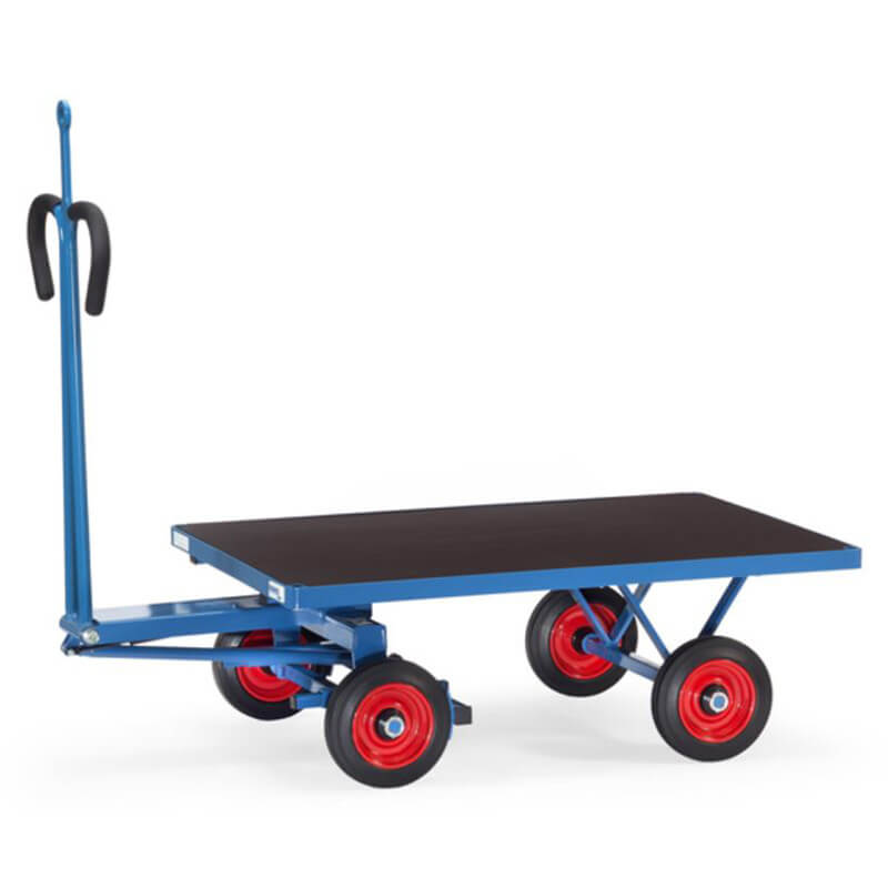 Fetra Handpritschenwagen mit Zugöse 700 kg Ladefläche 1.200 x 800 mm Vollgummiräder