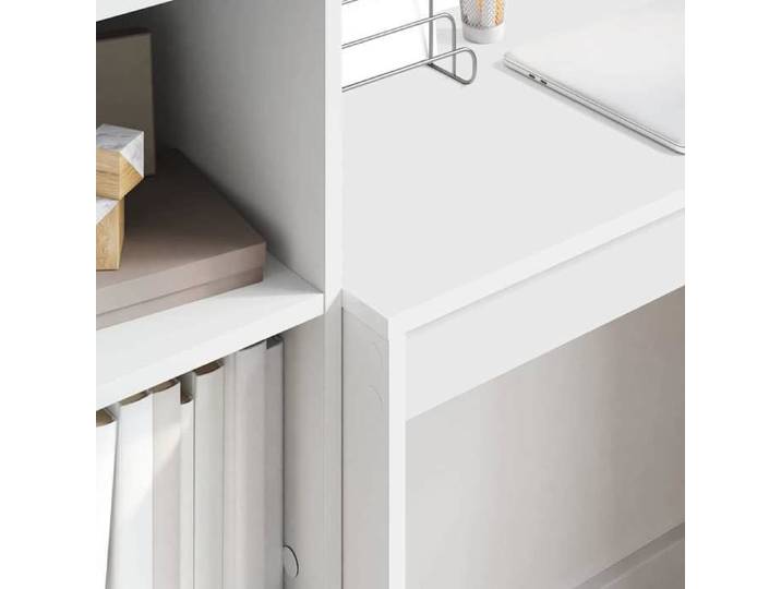 En Promotion Bureau à domicile - CLARENCE® - avec tiroir 2 pcs Blanc - Table de travail(2 personnes) 1751399