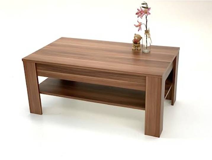 Möbel SD Couchtisch mit Schublade Wohnzimmertisch Kaffeetisch (EWA) Nussbaum