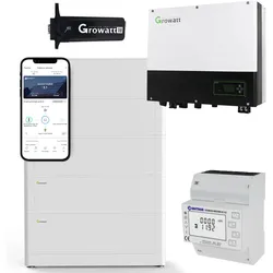 Growatt SPH3600 3,6kW Hybrid Wechselrichter mit 12.8kWh Solarspeicher-Set