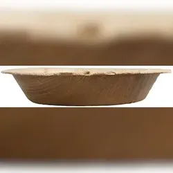 KOKA 10x runder Teller aus Palmblatt Größe 15 cm