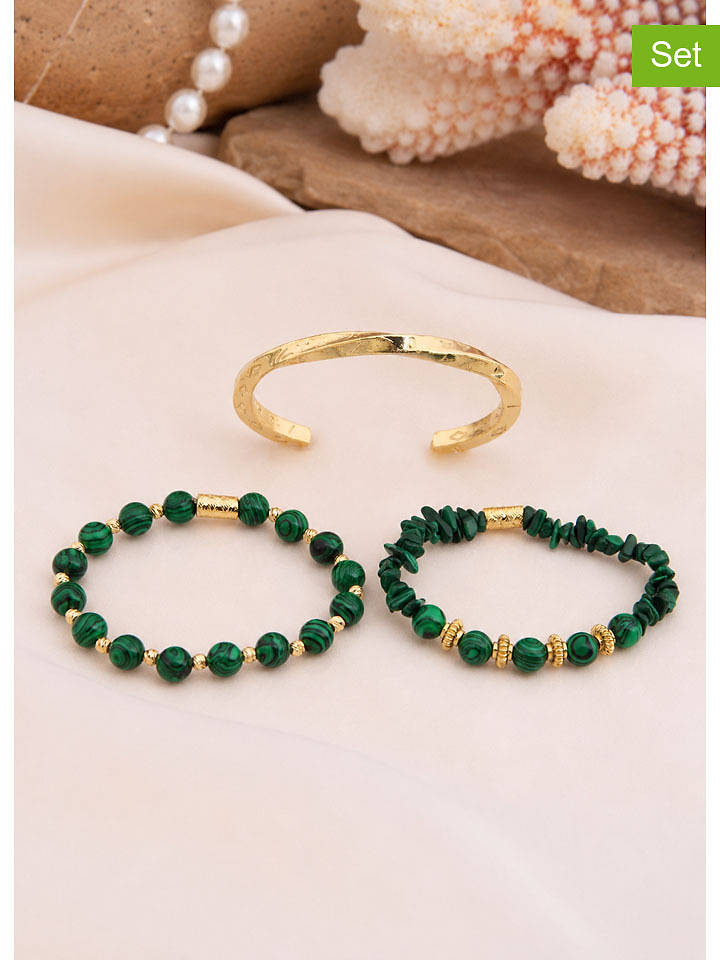 L'Atelier de Gaia 3er-Set: Armbänder und Armpange - onesize