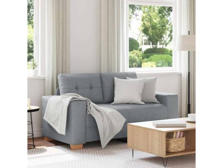 HEFZGDB Zweisitzer-Sofa Hellgrau 120 cm Stoff mit strapazierfähigem Polyestergewebe und atmungsaktivem Komfort für Entspannung und Stabilität durch Robustes Gestell aus Sperrholz