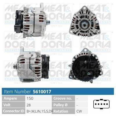 MEAT & DORIA 5610017 Lichtmaschine Generator LiMa 28V