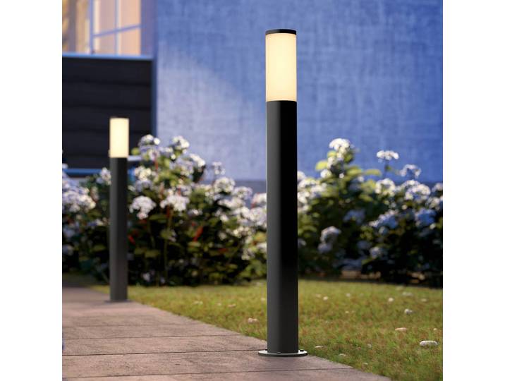 Philips Wegeleuchte Utrecht, dimmbar, schwarz, Edelstahl