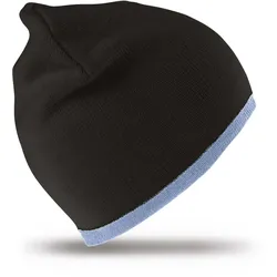 Result Winter Essentials Unisex Wende Strickmütze Beanie RC046X black/sky one size