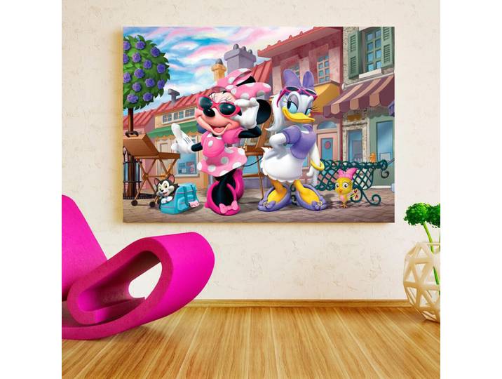 Ag Art - Poster Xxl Intisse Minnie Et Daisy En Ville Disney 155x115 Cm