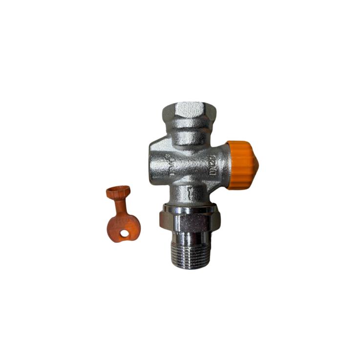 Heimeier Thermostat-Ventilunterteil 3912-03.000 Durchgang, DN 20, mit automatischer Durchflussregelung