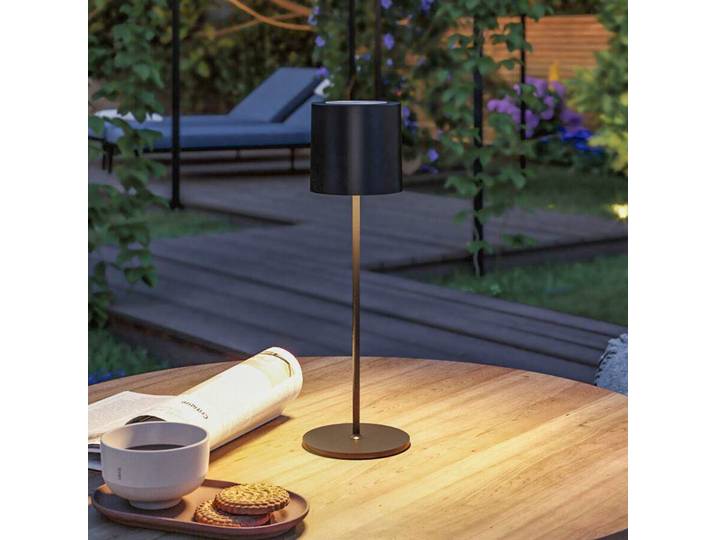 Tuni Portable Tischleuchte IP44 Matt Schwarz - Paulmann - Wohnzimmer - Modern - Kunststoff - Einflammig