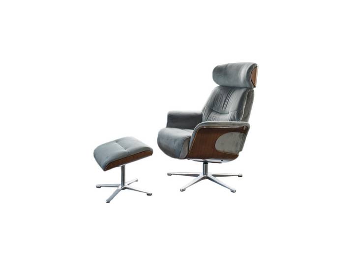 Kawola Relaxsessel Tosar Steingrau Velvet Relaxfunktion, Grau, Metall, Füllung: Schaumstoff, 83x110x89 cm, Wohnzimmer, Sessel, Relaxsessel