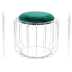 Kayoom Beistelltisch / Pouf Comfortable 110 Dunkelgrün / Silber