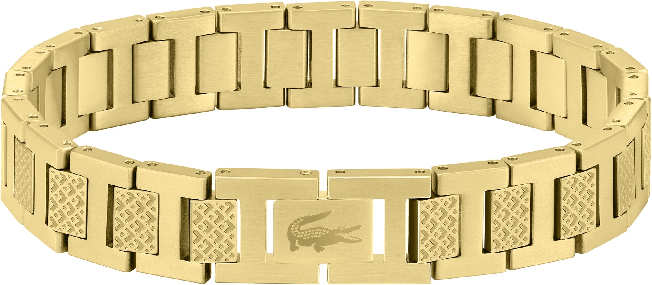 Armband LACOSTE "METROPOLE", gold (gelbgoldfarben), Armbänder, Herren, 20cm, ohne Stein, Edelstahl, Armband, mit oder ohne Stein