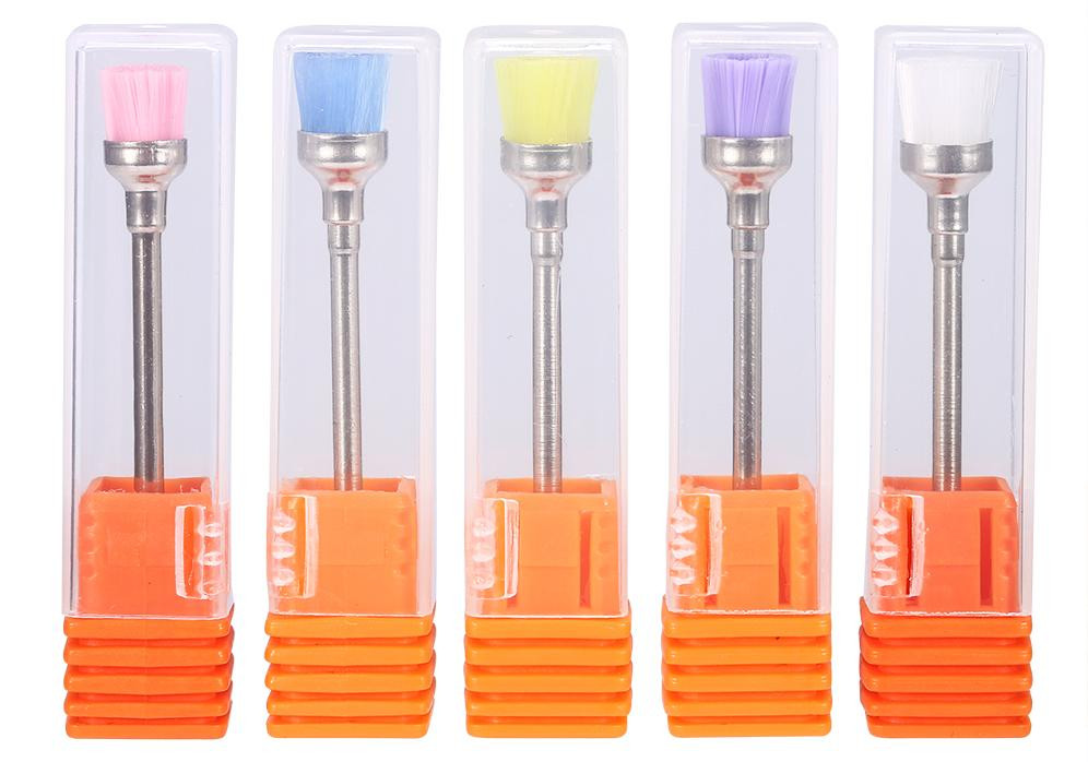 Gistuch 5 stuks nagellak-schuurkopjes met borstelkop voor elektrische stofzuigers