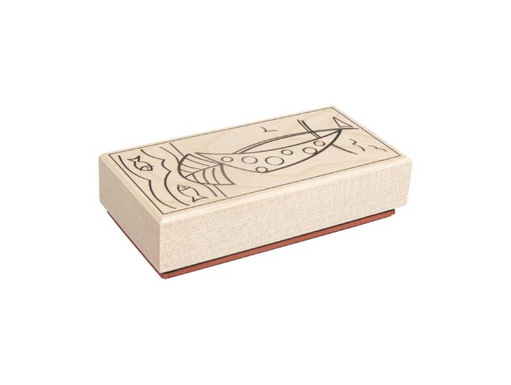 Stempel Mit Jesus in einem Boot , 5x10cm