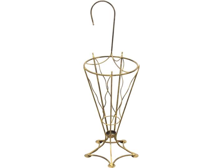 Schirmständer, gold (goldfarben), B:33cm H:91cm T:33cm, Metall, HOFMANN LIVING AND MORE, Regenschirmständer, Schirmständer