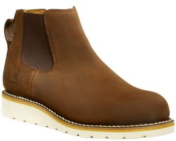 "Carhartt 5"" Chelsea Pull-On Wedge Steel Toe - Mens 8 Brown Boot Medium"