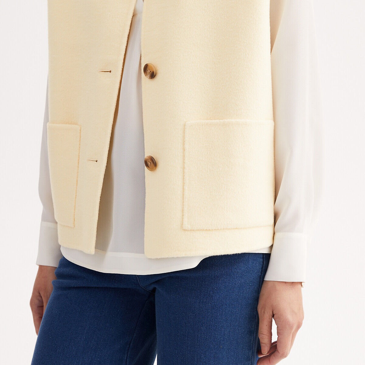 ANNE WEYBURN Veste en drap de laine mélangée coupe ample