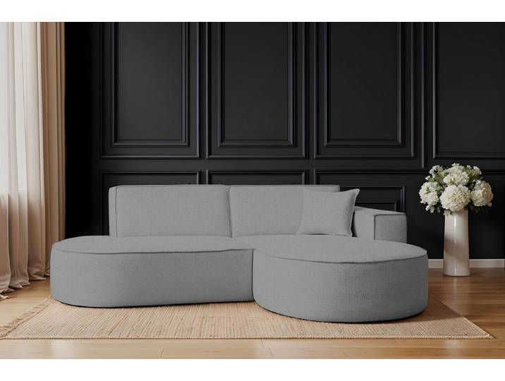 Kaiser Möbel Ecksofa Designer MODENA STUDIO stoff Artico, Einzelsofa, Minimalistisches Design mit abgerundeten Linien