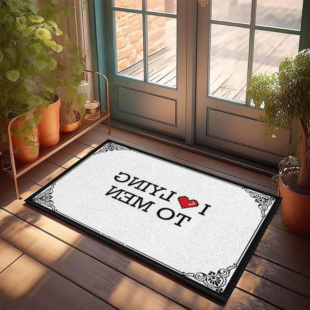 Welcome-Ish Outdoor deurmat I Love Lying To Men, 65 x 90 cm