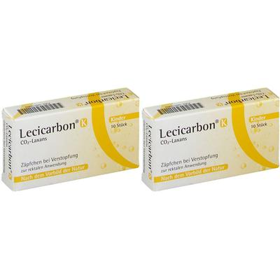Lecicarbon K CO2 Laxans Kindersuppositorien Doppelpack 2x10 St Kinder-Suppositorien