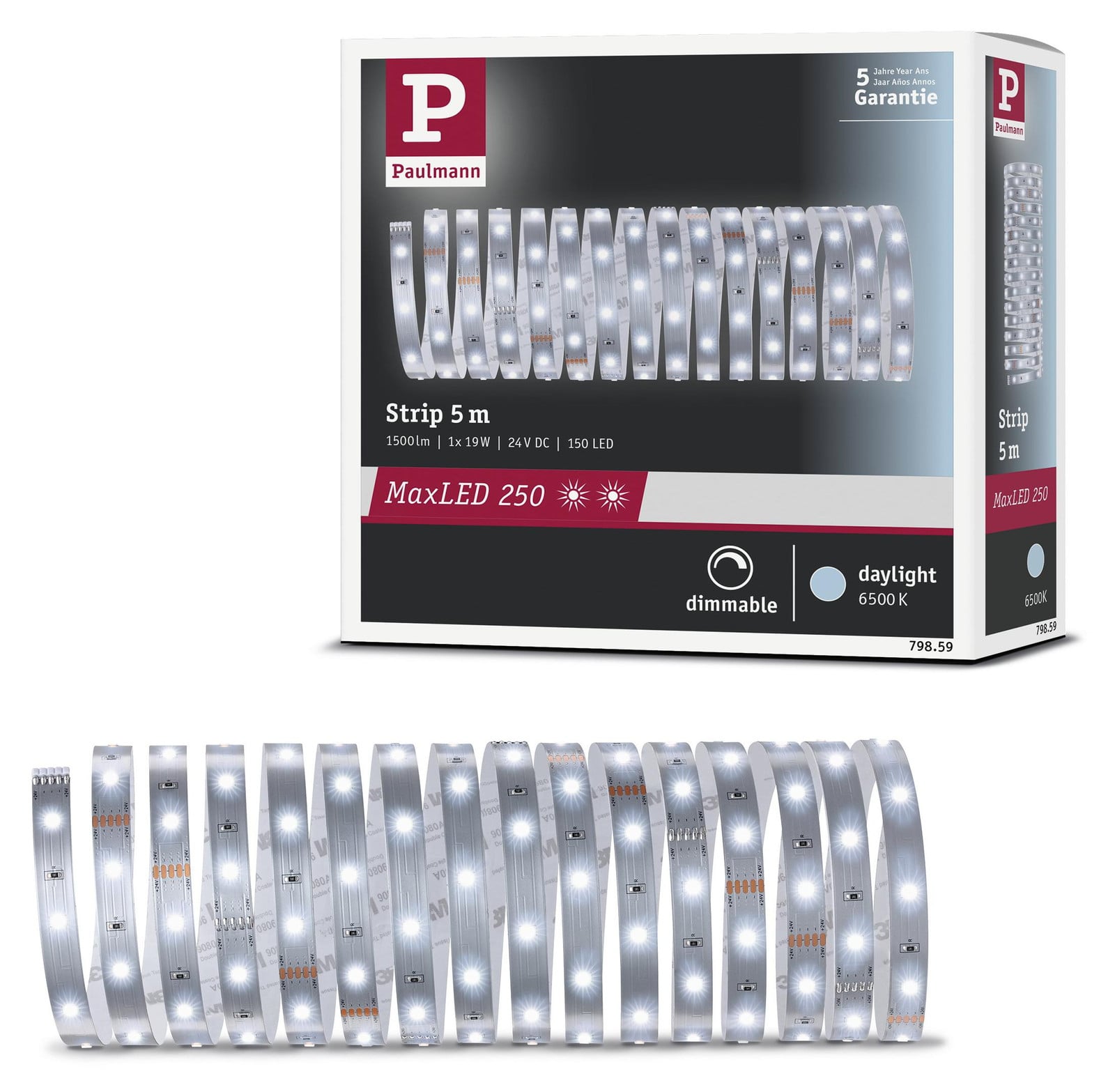 Paulmann MaxLED 250 LED-strip 5m daglichtwit 6500K IP20