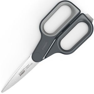 JosephJoseph Büroschere CutPlus, mit Softgrip, aus rostfreiem Edelstahl, Universalschere, grau, 21 cm