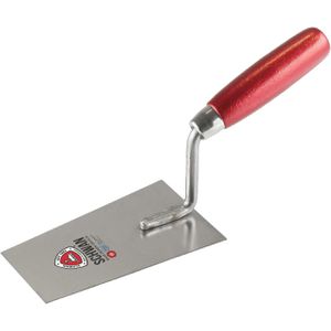 Schwan Maurerkelle 117514, aus Edelstahl, 140 mm Länge, mit Holzgriff, Berner Putzkelle