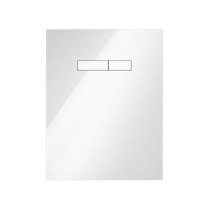 TECElux Betätigungsplatte 9650000 Glas weiss, Taste weiß, manuelle Betätigung