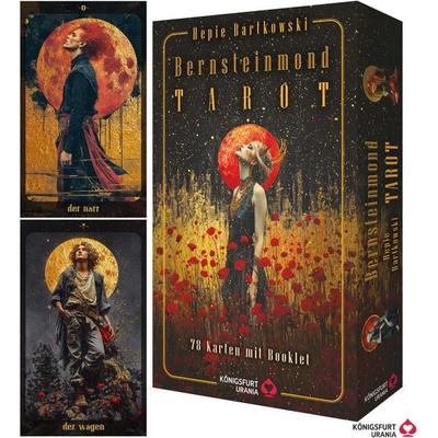 Bernsteinmond Tarot - 78 Tarotkarten und 80-seitiges Booklet, Gebundene Ausgabe von Hepie Bartkowski, Königsfurt-urania