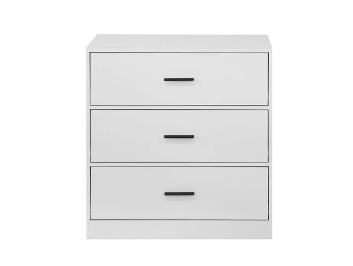 Commode 3 tiroirs CHARLY blanc