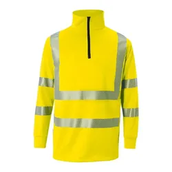 Warnschutz Zip-Sweatshirt "REFLECTIQ" UV-Schutz - 3XL - warngelb