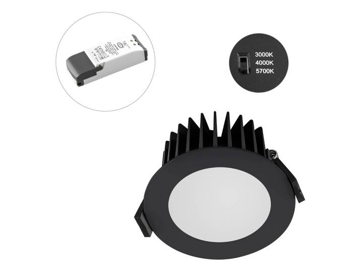 EVN Solido85, 230V, dimmbar, CCT, anthrazit dimmbar, schwarz, Aluminium, Modern