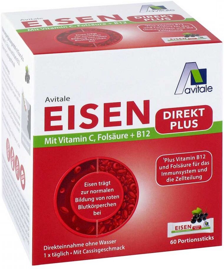 Eisen Direkt Plus Vitamin C+Folsäure+B12 Pulver